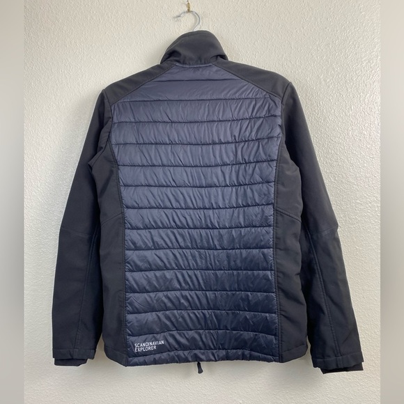 Scandinavian Explorer Black quilter Puffer Full Zip Nylon Coat Women’s Small - Picture 2 of 12